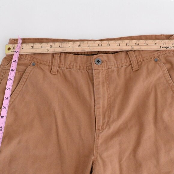 32 Degrees Heat Tan Heavyweight Cotton Lined Carpenter Dungarees Pants 38X32 - Picture 3 of 14